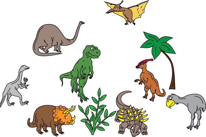 DĚTSKÉ samolepky na zeď - Dinosauři - kolekce L