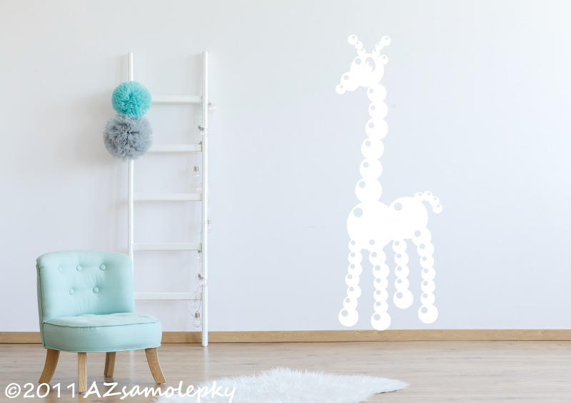 DĚTSKÉ samolepky na zeď - Dětské samolepky na zeď - Bublinková žirafa
