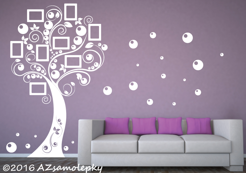 STROMY - samolepky na zeď - Samolepky na zeď - FOTO strom s bublinkami