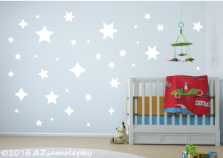 Dětské samolepky na zeď - Hvězdy a hvězdičky