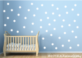 Dětské samolepky na zeď - Moře hvězdiček