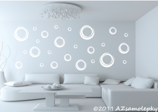 Samolepky na zeď - Moderní bublinky