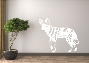 Samolepky na zeď - Africký divoký pes