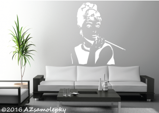 Samolepky na zeď - Audrey Hepburn