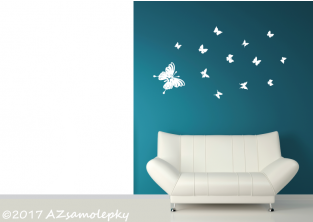 Samolepky na zeď - Motýlí FOTO strom