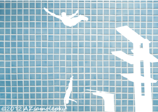Samolepky na zeď - Skok do vody