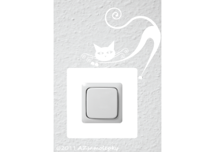 Samolepky pod vypínač - Moderní kočka III