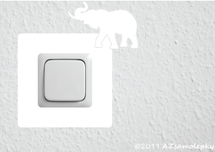 Samolepky pod vypínač - Slon