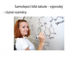 Výprodej - samolepicí bílá tabule - různé rozměry