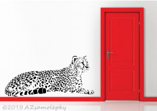 Samolepky na zeď - Ležící gepard
