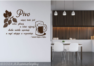 Samolepky na zeď - Citát - Tadeáš Hájek - Pivo