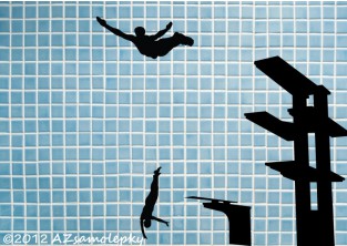 Samolepky na zeď - Skok do vody