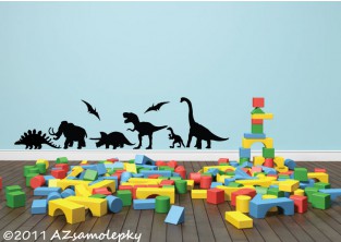 Samolepky na zeď - Listela - Dinosauři