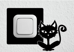 Samolepky pod vypínač - Nezbedná kočka I