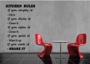 Samolepky na zeď-Nápis-Kitchen rules