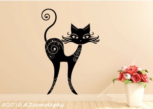 Samolepky na zeď - Kočka Ornament