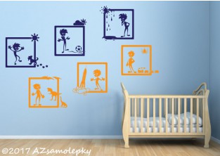 Dětské samolepky na zeď - Veselé obrázky - Nezbedové
