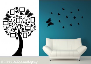 Samolepky na zeď - Motýlí FOTO strom