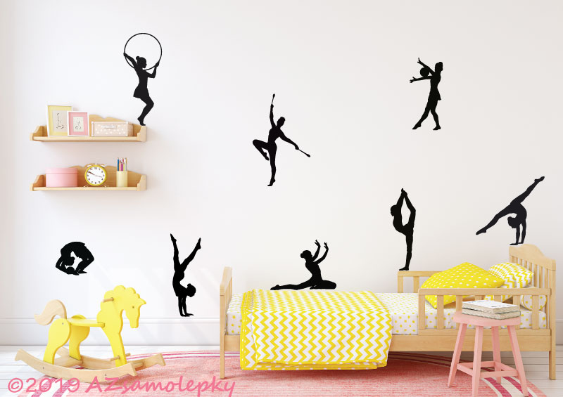Samolepky na zeď - Kolekce gymnastek - kolekce XL
