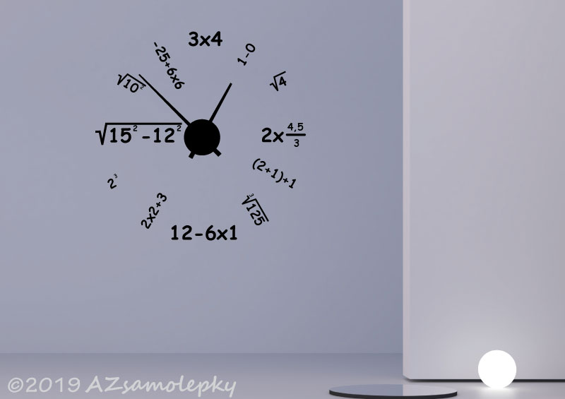 Samolepicí hodiny na zeď I. - kolekce XL - černý hodinový strojek + doprava zdarma