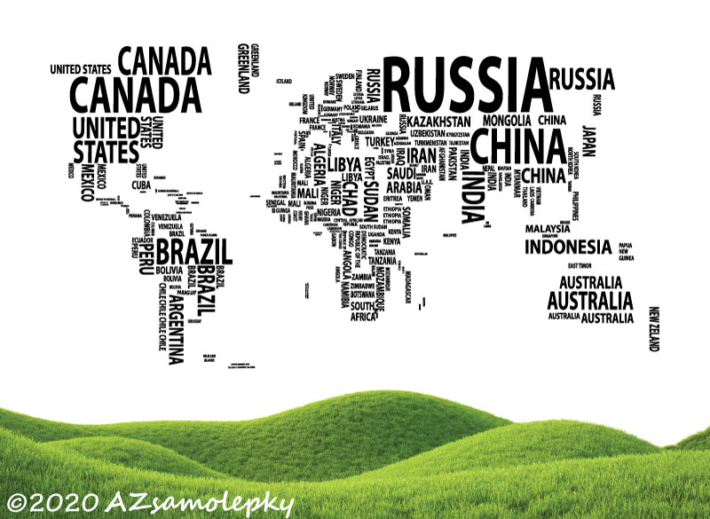Samolepky na zeď - Mapa světa - státy - XXL (200 x 105 cm) + doprava zdarma