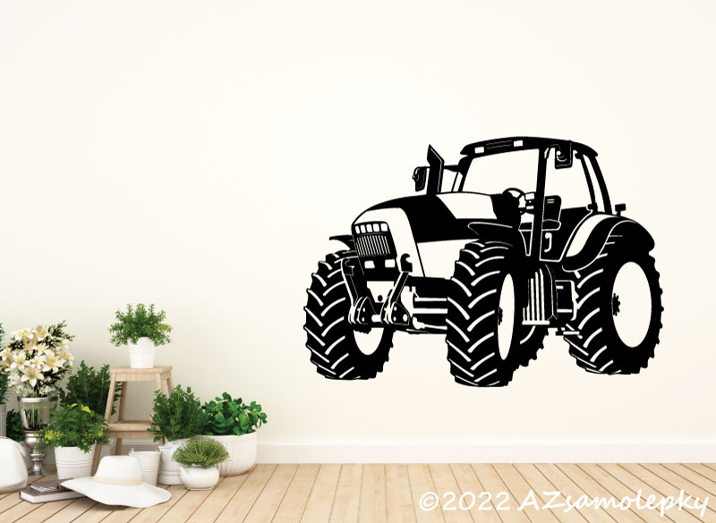 Samolepky na zeď - Traktor - M (86 x 60 cm)
