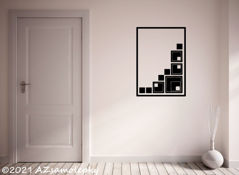 Samolepky na zeď - SO - Moderní čtverce - 21 x 30 cm