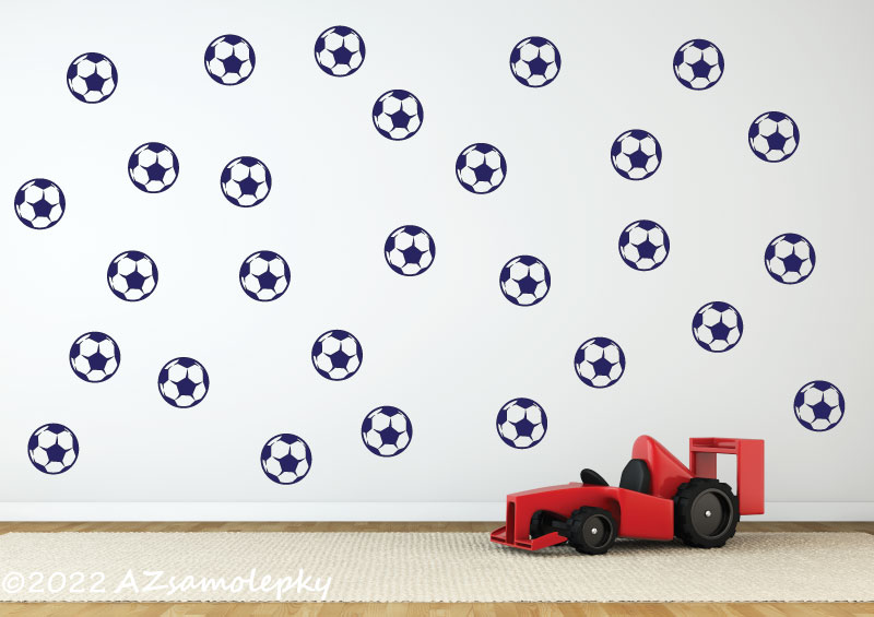 Samolepky na zeď - Fotbalové míče - kolekce M