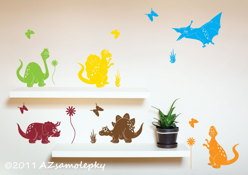 Dětské samolepky na zeď - Kolekce dinosaurů - kolekce M + doprava zdarma