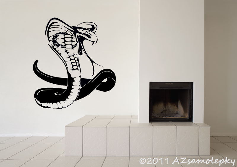 Samolepky na zeď - Kobra - S (23 x 25 cm)