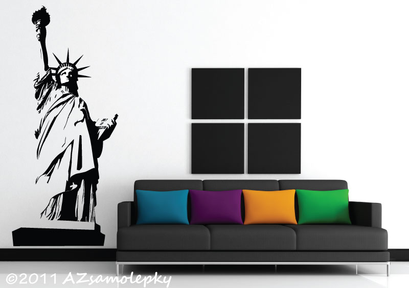 Samolepky na zeď - New York-Socha Svobody - L (58 x 130 cm)