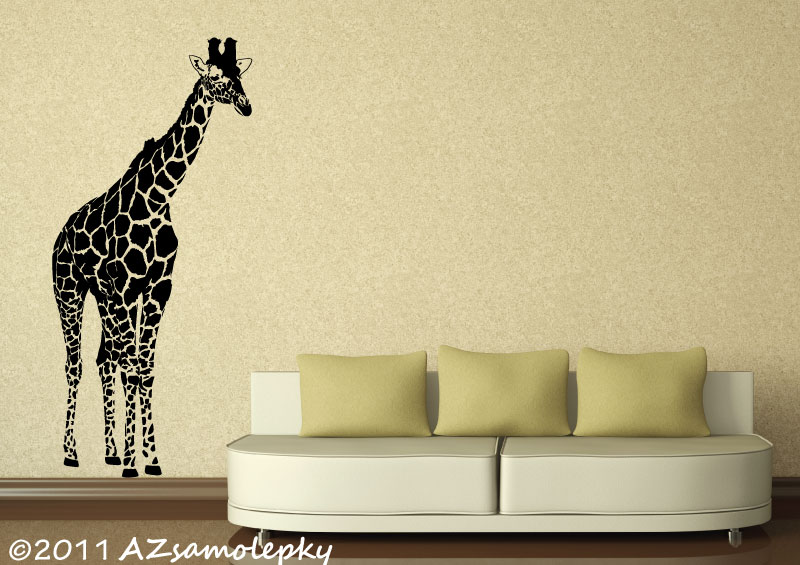 Samolepky na zeď - Žirafa - XL (68 x 150 cm)