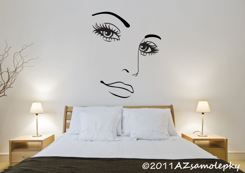 Samolepky na zeď - Obličej - M (90 x 113 cm)