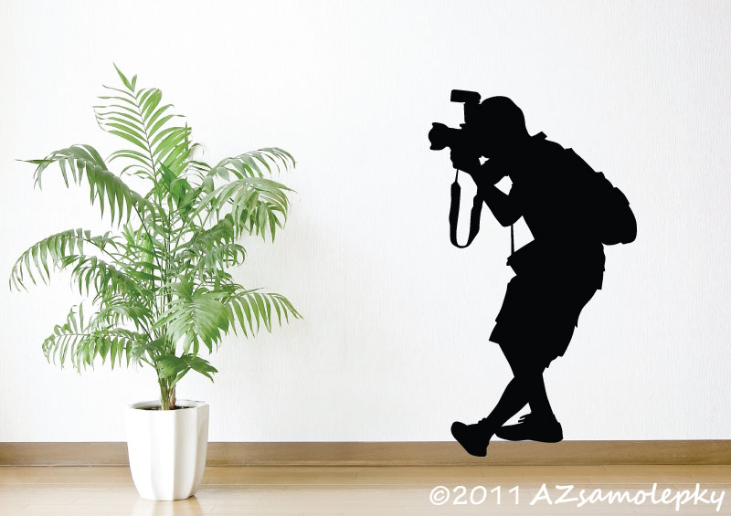 Samolepky na zeď - Fotograf - XL (57 x 100 cm)