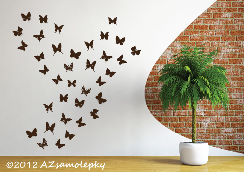 Samolepky na zeď - Mini - motýlci - kolekce L