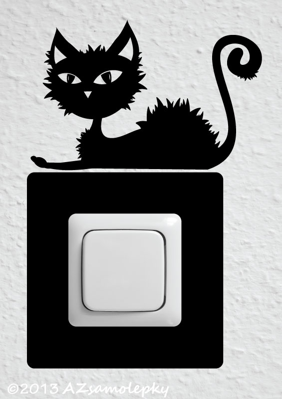 Samolepky pod vypínač - Nezbedná kočka II