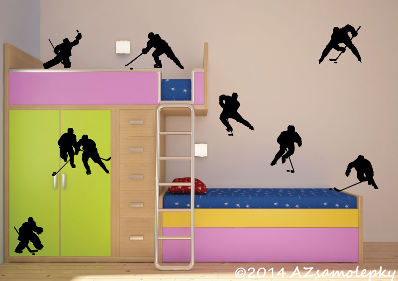 Samolepky na zeď - Kolekce hokejistů - kolekce M