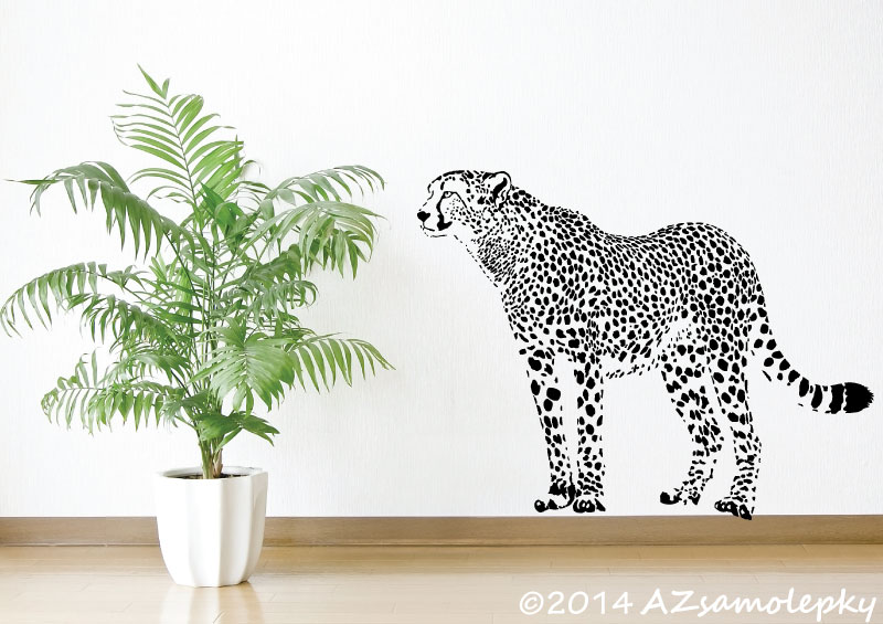 Samolepky na zeď - Gepard II - L (98 x 75 cm)