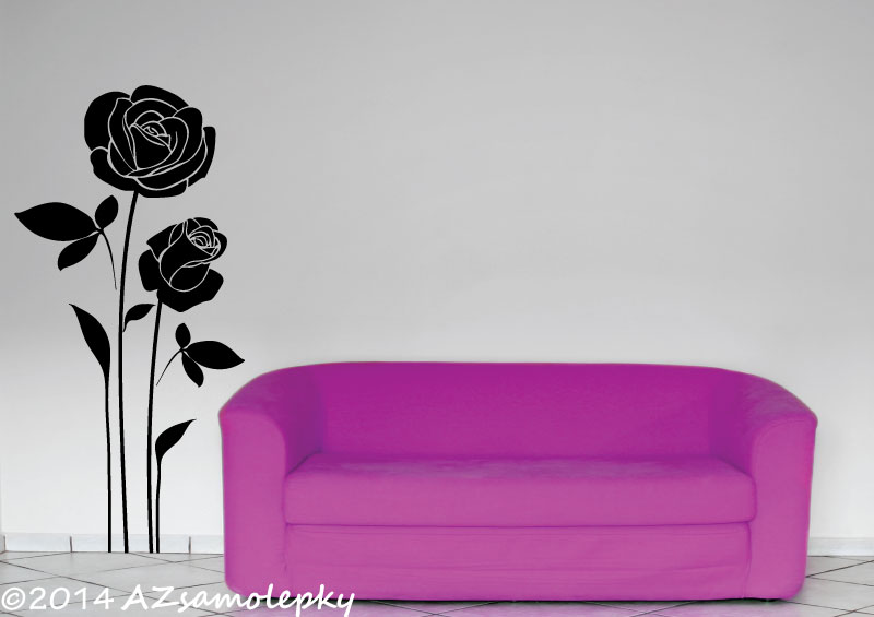 Samolepky na zeď - Růže - XL (75 x 150 cm)