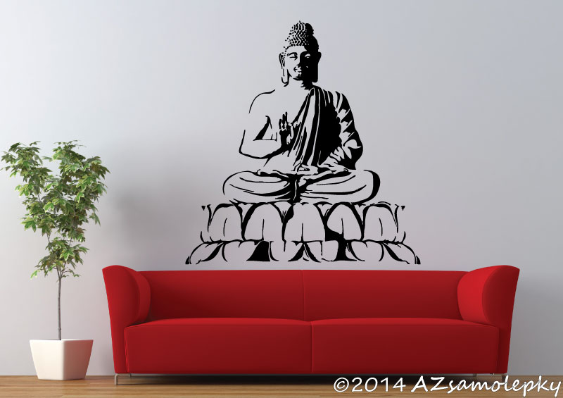 Samolepky na zeď - Buddha - M (78 x 80 cm)