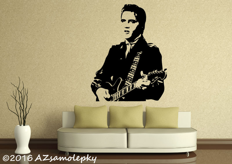 Samolepky na zeď - Elvis Presley - L (60 x 75 cm)