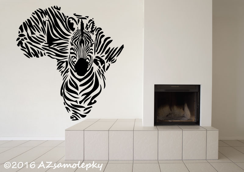 Samolepky na zeď - Mapa Afriky - L (118 x 125 cm)