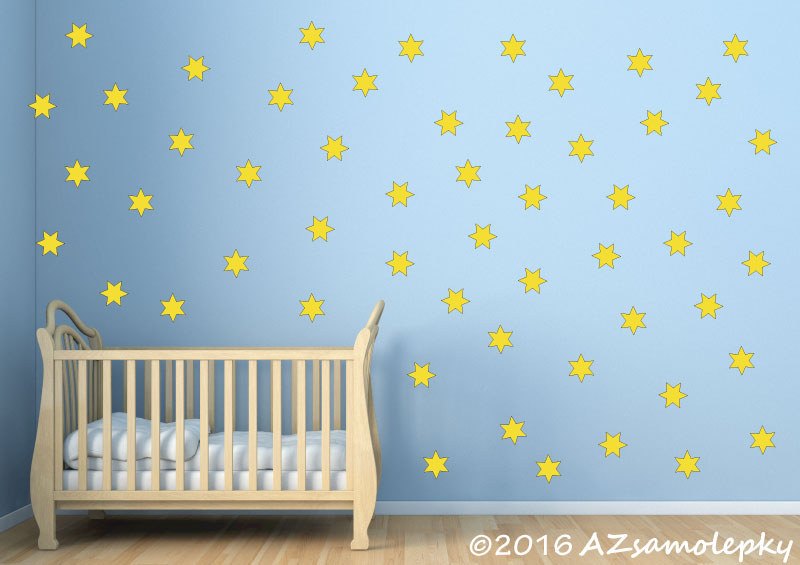 Dětské samolepky na zeď - Moře hvězdiček - kolekce M