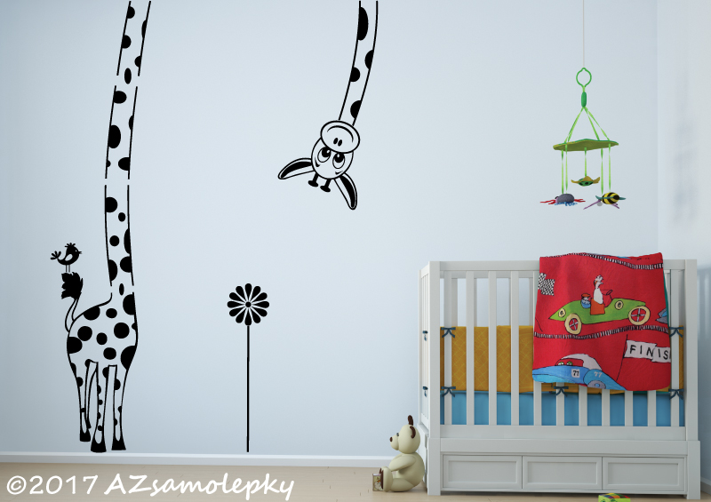 Dětské samolepky na zeď - Maxi - žirafa - kolekce M