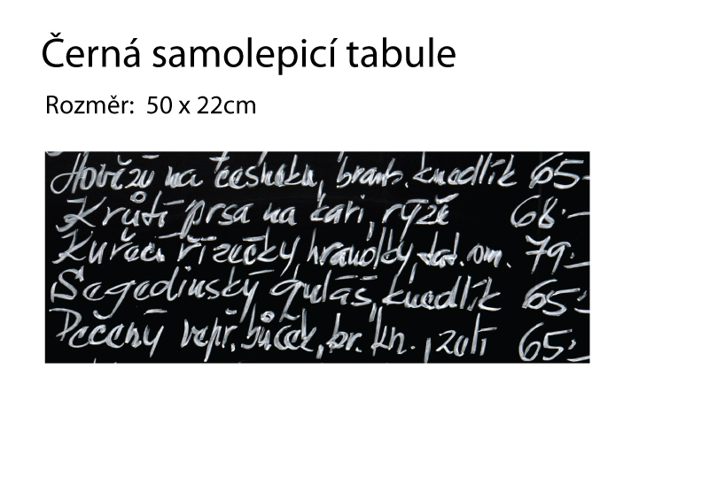 Samolepicí černá tabule - 50x22cm
