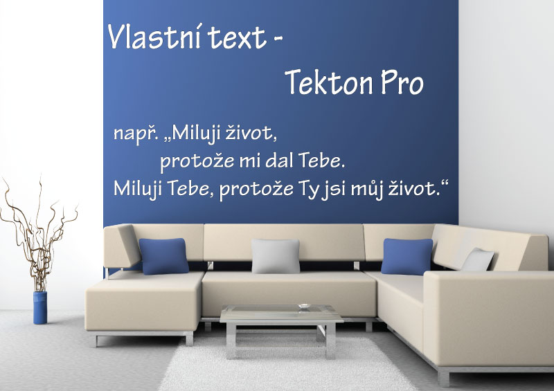Samolepky na zeď-Vlastní text-Tekton Pro - XL (výška 1.písmene - 12 cm)