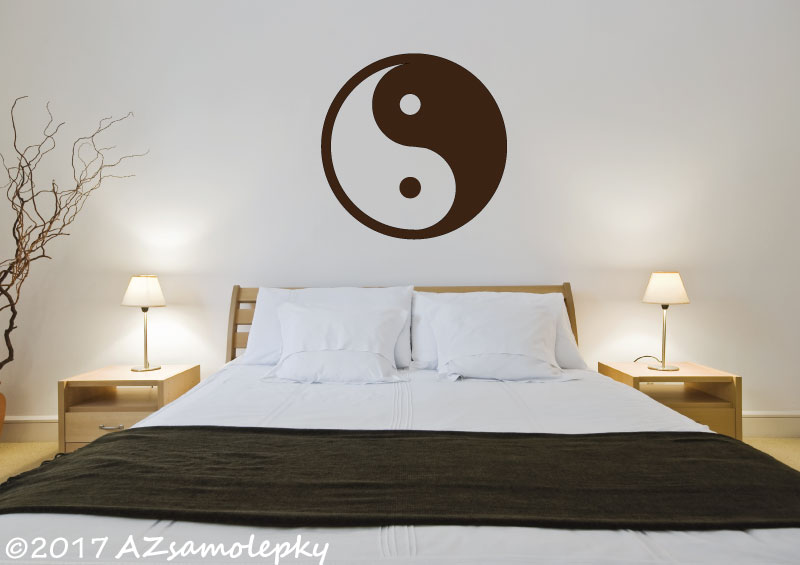 Samolepky na zeď - Jin a jang, yin yang - M (průměr 45 cm)