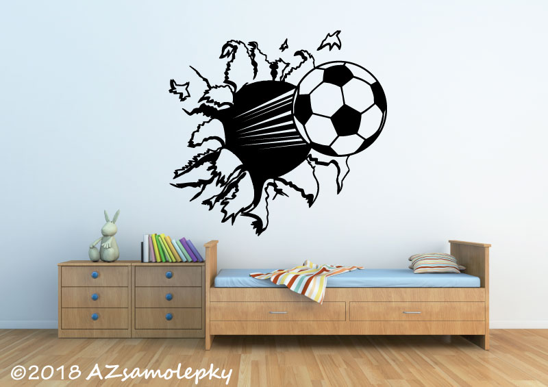 Samolepky na zeď - Fotbalový míč - XL (80 x 75 cm)